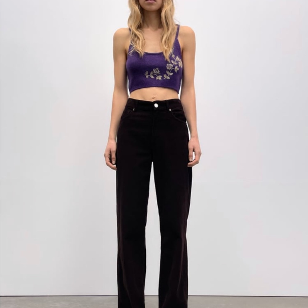 Super cute beaded purple tank top